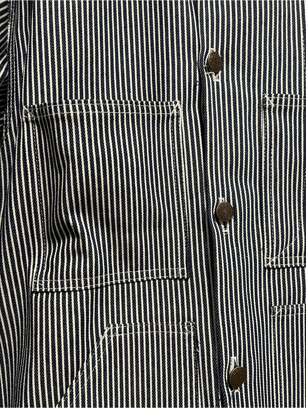 Stan Ray Hickory Stripe Chore Coat Workwear Utility Jacket Small USA Made unisex - Picture 5 of 9